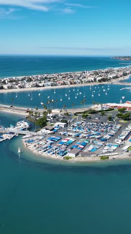 Mission Bay At San Diego In California United States. Paradisiac Beach Scenery. Seascape Landmark. Mission Bay At San Diego In California United States.