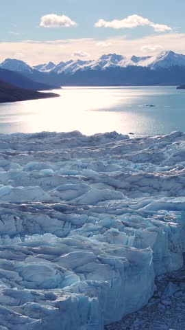 Los Glaciares National Park at El Calafate at Patagonia Argentina. Stunning landscape of iceberg in Patagonia. Perito Moreno Glacial. Patagonia landscape. Travel destination of El Calafate Argentina