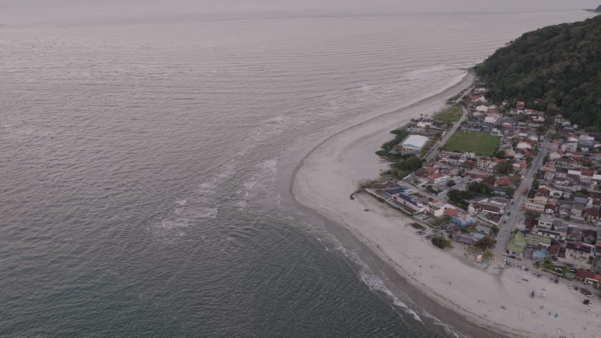 Beautiful beach in guaratuba on the parana coast in south brazil