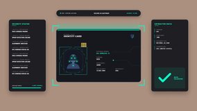 Digital identity verification dashboard scanning identification card - Powered by Shutterstock - Get 15% off with code: PIKWIZARD15
