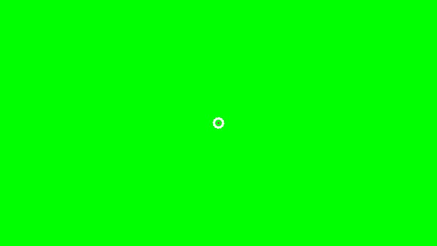 A vibrant graphic illustration featuring a central grey circle surrounded by a yellow ring with radiating spokes in alternating brown and cyan colors, set against a solid chroma key green background.