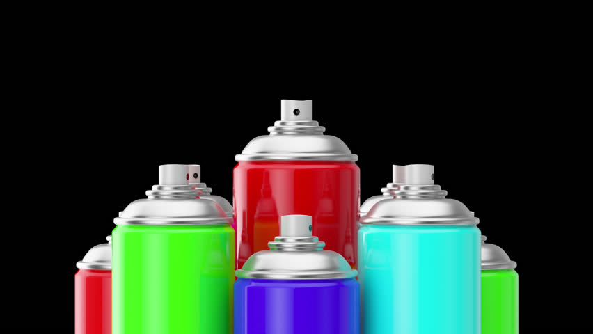 Vibrant Graffiti Spray Paint Can Transparent Background
