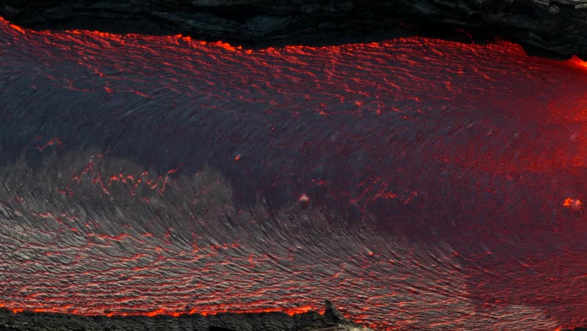 Aerial view of the Litli-Hrutur volcanic eruption in Grindavik, Grindavikurbaer, Iceland.