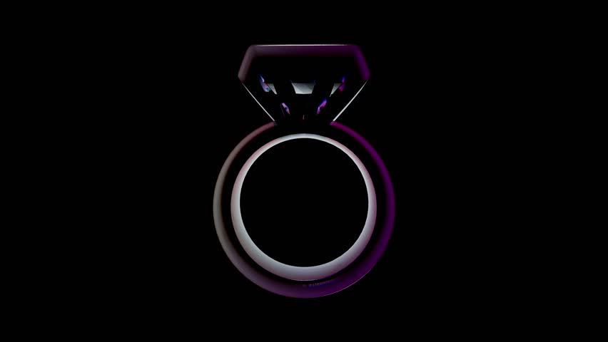 Shiny purple amethyst gemstone ring glowing in the dark with a luxury and elegant jewelry design style