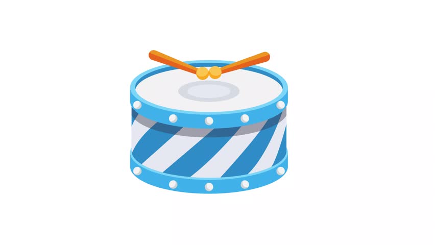 Check this 3d style animated icon of drum music