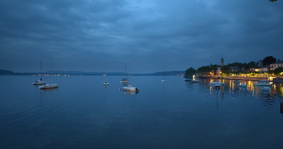 Storm on the horizon over the lake
