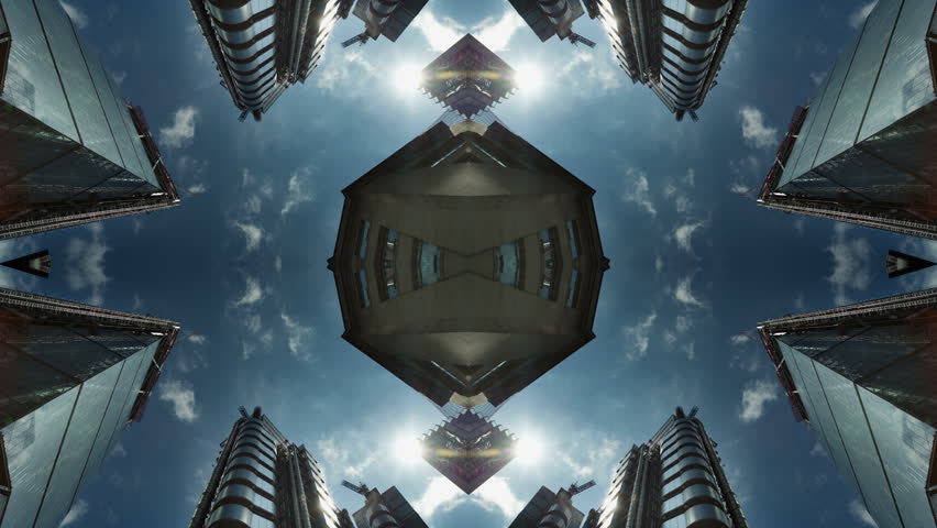 Abstract pattern made from buildings in the financial heart of the city, london
