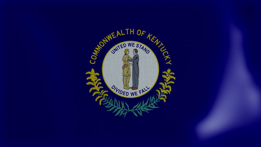 Kentucky Flag Waving Animation Background