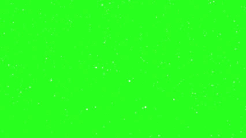 This video shows a sparkling number six appearing and disappearing from golden and purple particles on a green screen