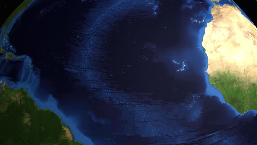 Satellite view animation tracks a commercial airplane flying from Barcelona across continents to Melbourne Australia
