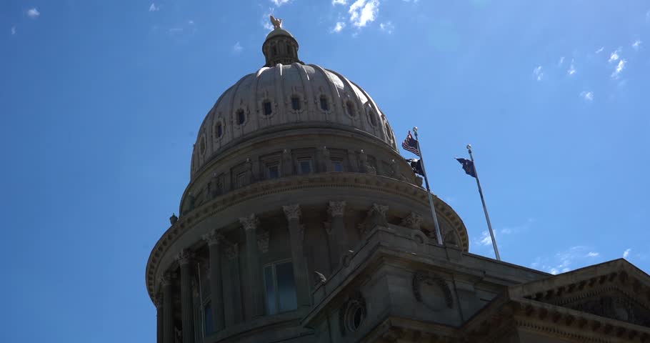 Close up of dome on Idaho State Capitol, Boise Idaho