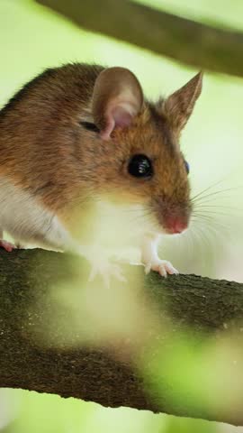 Cute Mouse Isolated on garden Background
