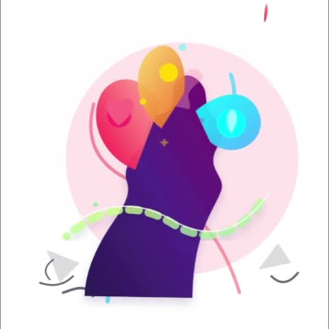 Vector illustration of a raised fist holding colorful floating balloons with percentage discount and shopping icons. A powerful and vibrant modern flat vector illustration featuring a creative marketing concept for retail success and digital commerce events. The digital artwork depicts a stylized purple human fist or hand silhouette raised high, holding a bundle of colorful floating balloons in pink, orange, and neon blue. Each balloon is subtly decorated with subtle e-commerce shapes like a percentage sign and shopping cart lines. Set against a soft pink circular frame backdrop with abstract confetti, a glowing green line wave, and geometric triangles, this striking graphic element is perfect for commercial web banners, special anniversary sale posters, black friday events, and mobile shopping app graphics.