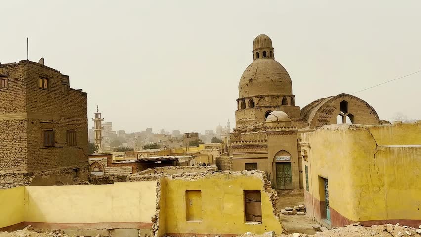 Slums and ruins in central Cairo, near the Citadel