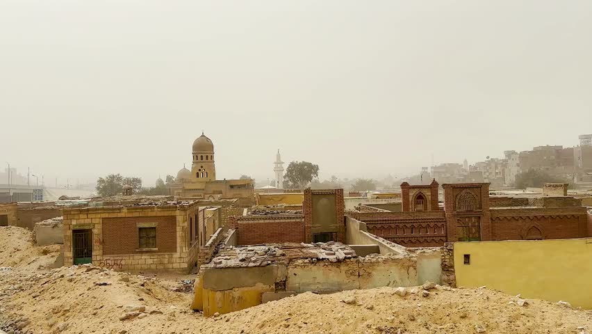 Slums and ruins in central Cairo, near the Citadel