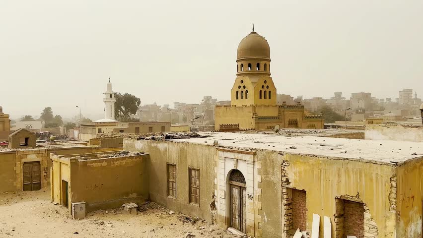 Slums and ruins in central Cairo, near the Citadel