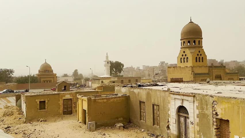 Slums and ruins in central Cairo, near the Citadel