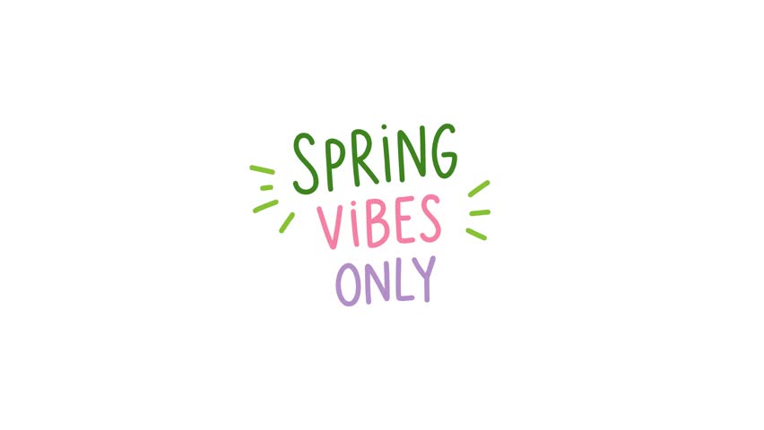  Animation of spring vibes typography
