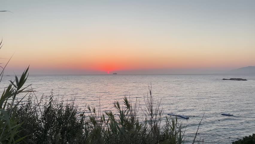 beautiful sunset at the beach