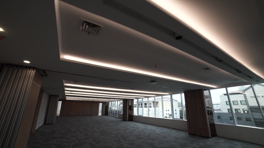 A neat ballroom with excellent lighting and modern interiors.