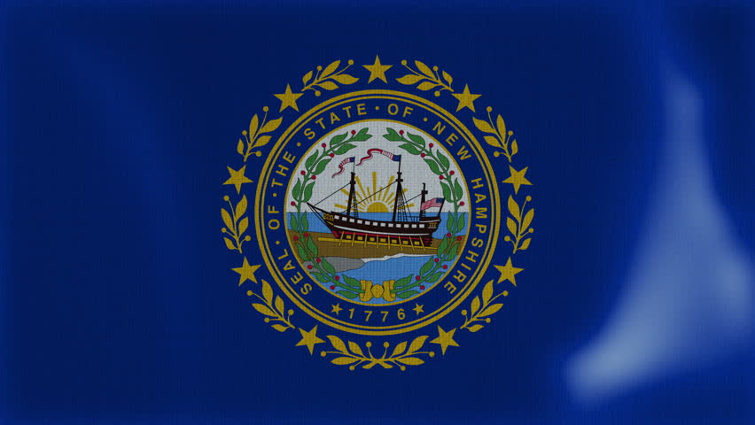 New Hampshire Flag Motion Animation Waving