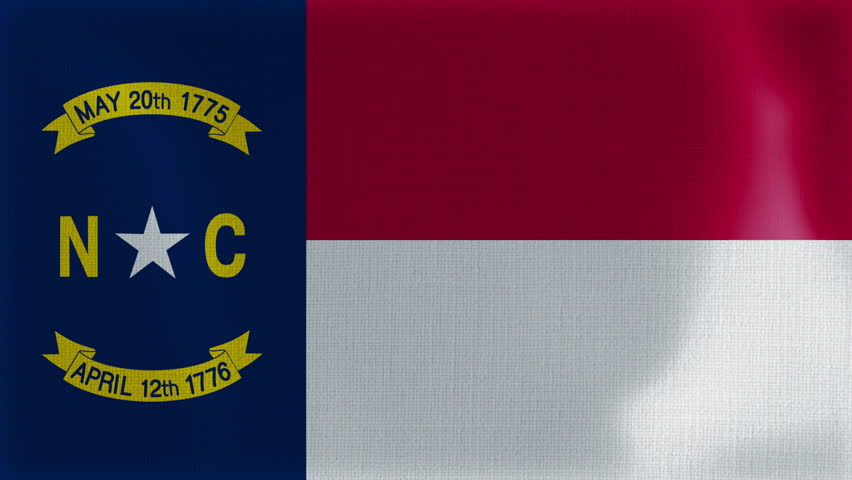 North Carolina Flag Motion Animation Waving