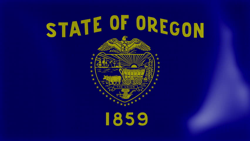 Oregon Flag Motion Animation Waving