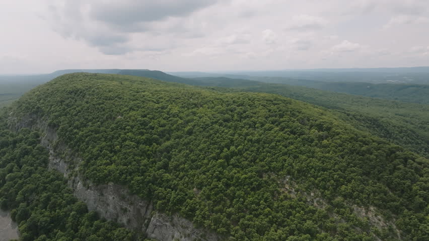 Aerial view of the Appalachian Mountains. Shot in rural Pennsylvania on a summer day.