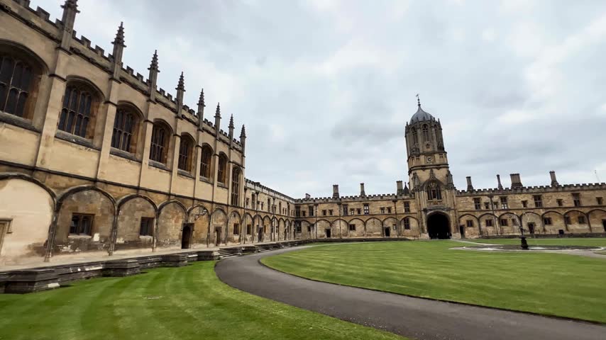 Oxford University Historic Architecture and Landscape in Oxford, England, United Kingdom – 4K
