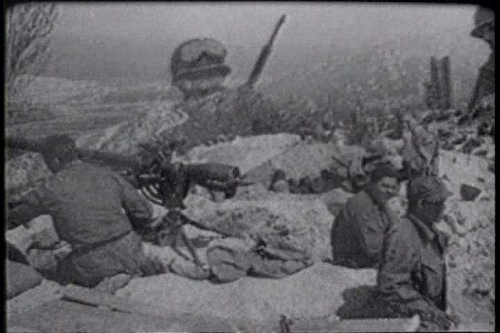 1950s - A film about the Korean War - footage of tanks and artillery