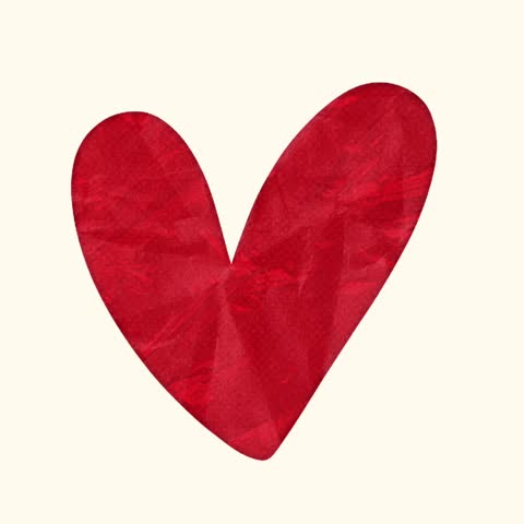 Watercolor red heart illustration isolated on white background.