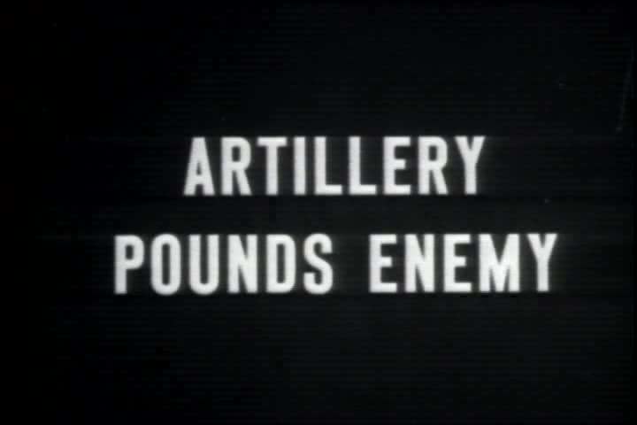 1950s - A film about the Korean War - footage of artillery shelling a target