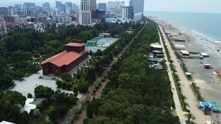 Summer Theater and beach promenade at Batumi Boulevard in Georgia

