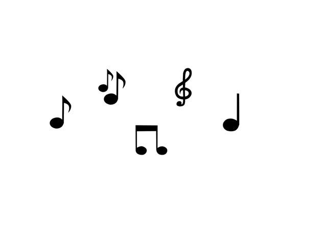 Musical Notes and G Key vector illustration