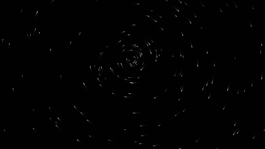 Circular star trails spinning in the dark night sky