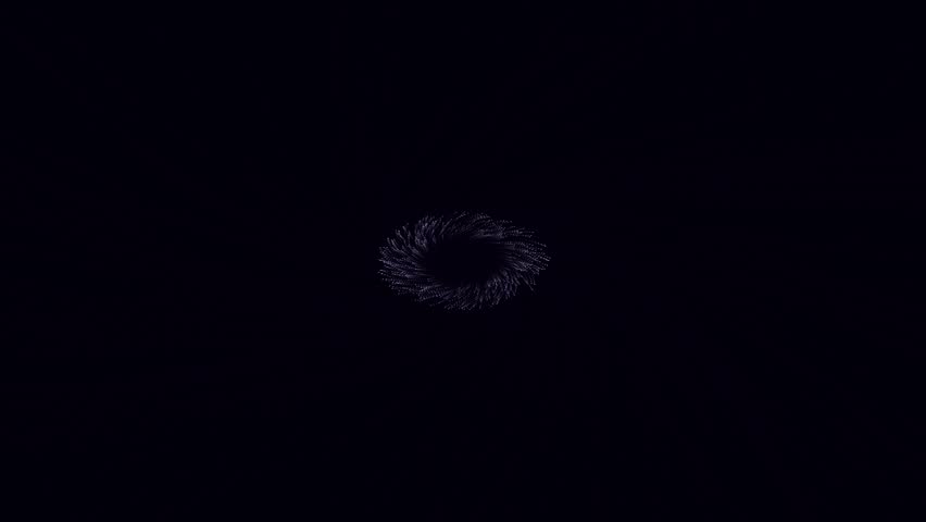Circular star trails spinning in the dark night sky