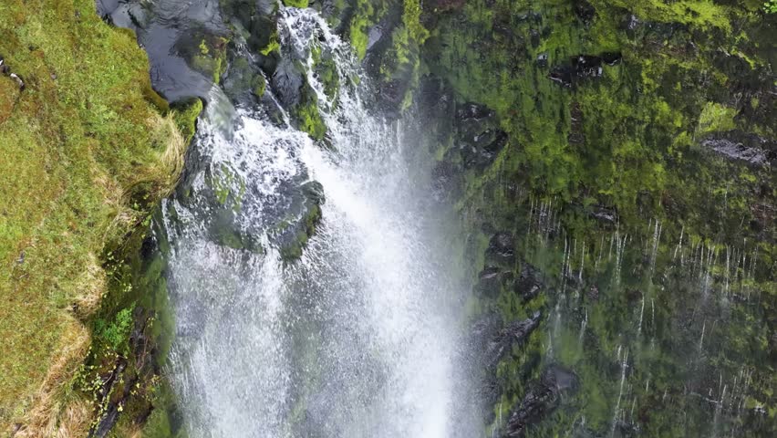 Waterfall running upwards - The Devils Chimney near Glencar Lough, Ireland