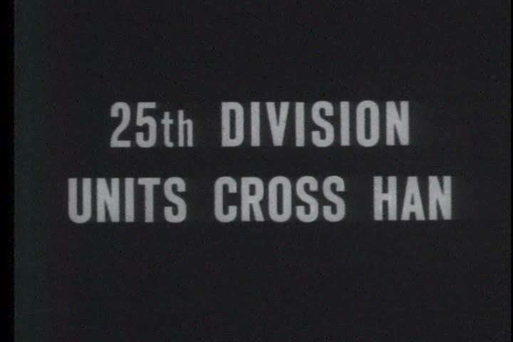 1950s - A film about the Korean War - footage of American forces constructing a bridge over the Han River