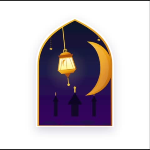 Moon in Islamic Mosque Night Flat Vector IllustrationDescription:Minimalist and modern flat vector illustration featuring a magical red flying carpet floating in front of a traditional Islamic mosque silhouette silhouette. The scene is set inside a golden arabesque arch window overlooking a beautiful desert night with a large glowing crescent moon, hanging lantern, and stars. Perfect for Arabian Nights fairy tale themes, Ramadan Kareem, Eid Mubarak greetings, Middle Eastern cultural events, fantasy book covers, and Islamic holiday background designs.