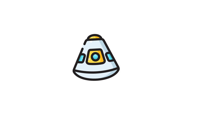 Apollo command module spacecraft icon suitable for educational materials, spacethemed designs, websites, and social media posts about space exploration.