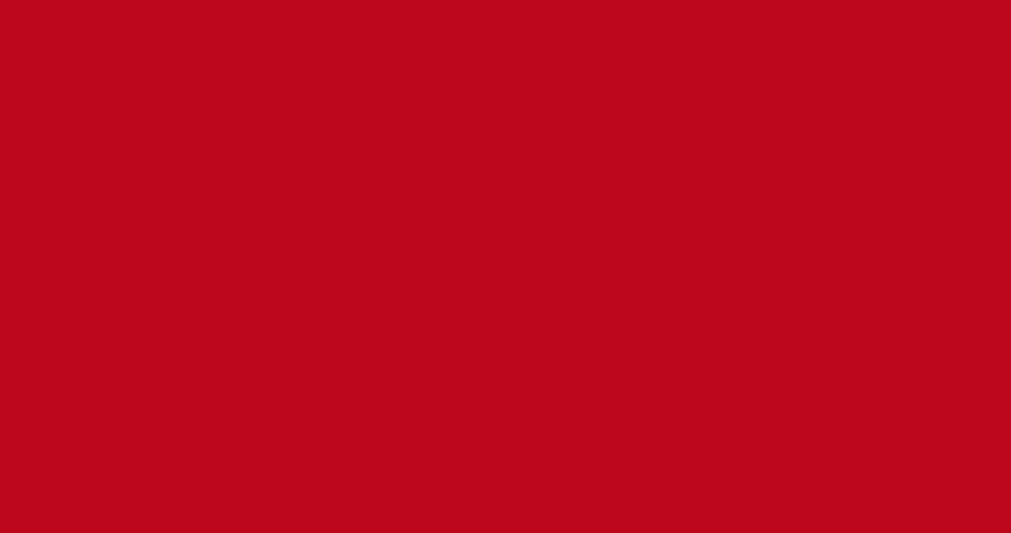 Vector silhouette animation of fork, knife and spoon isolated red background with copy space area