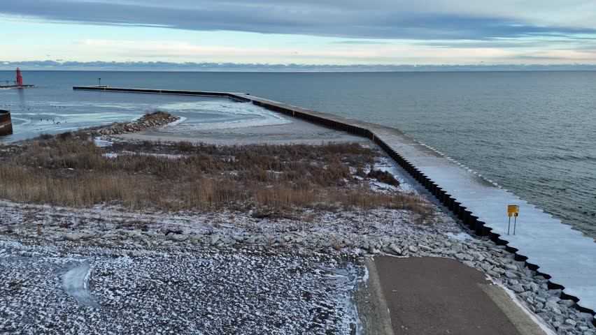 Rising Harbor Algoma WI Aerial