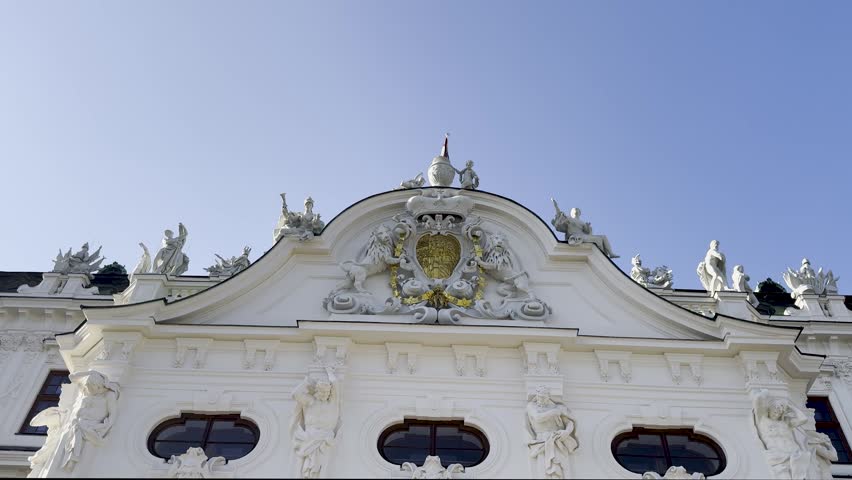 View of Belvedere Palace in Vienna, Austria, showcasing its elegant Baroque architecture and historic palace grounds. Built as a summer residence for Prince Eugene of Savoy, the complex is one of Vienna’s most prominent landmarks and cultural heritage sites.