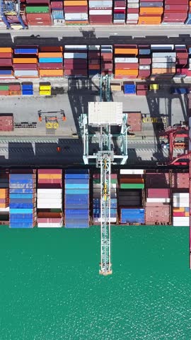 Port Of Valencia At Valencia In Valence Community Spain. Freight Ship Scene. Maritime Transportation. Port Of Valencia At Spain. Exchange Landscape. Trade Market Scenery.
