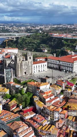 Porto Skyline At Porto In Porto District Portugal. Downtown Landscape. Cultural Heritage. Old Town Scenery. Porto Skyline In Portugal. Portugal Skyline. Travel Landscape.