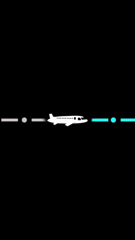White airplane vectors glide gracefully across dark background spaces Bright light trails capture high speed flight propulsion perfectly Aviation icons loop well