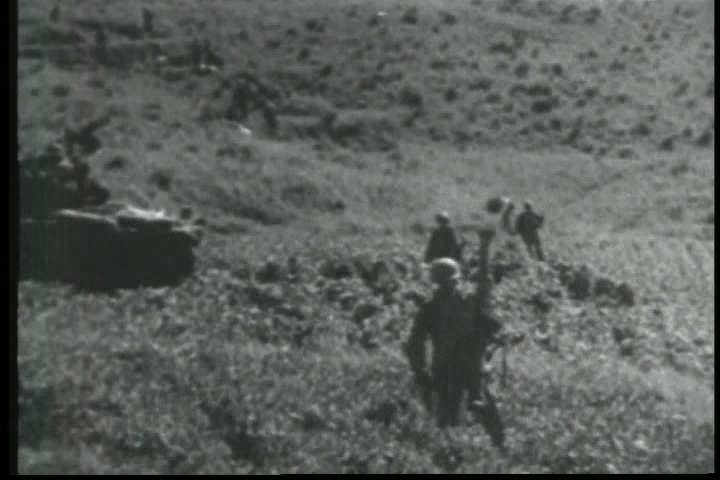 1950s - A film about the Korean War - footage of American troops fighting North Koreans and communists