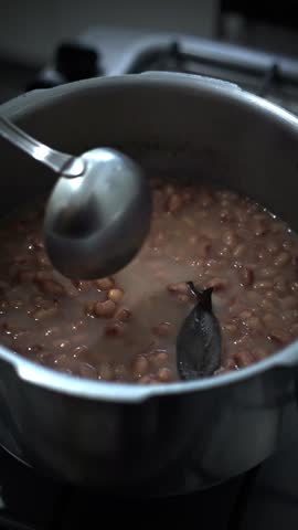 Florianopolis-SC-Brazil-07202026 – Beans cooked in a pressure cooker.VERTICAL
