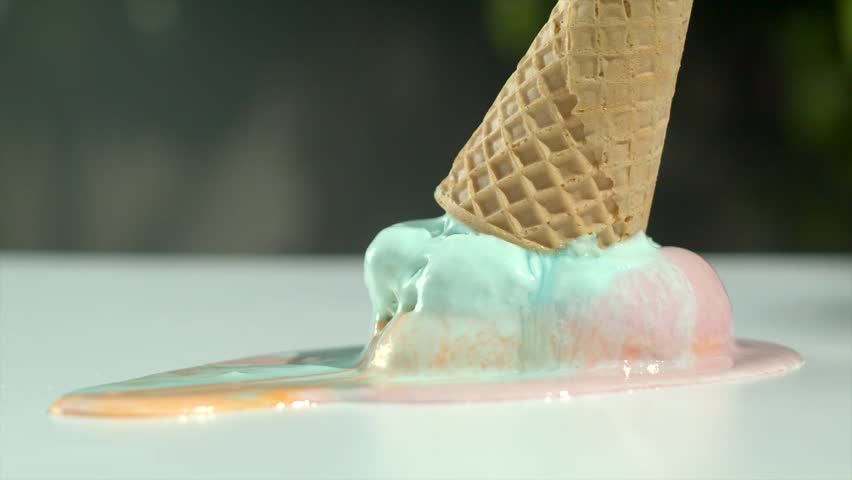 Melted Ice Cream with Cone 