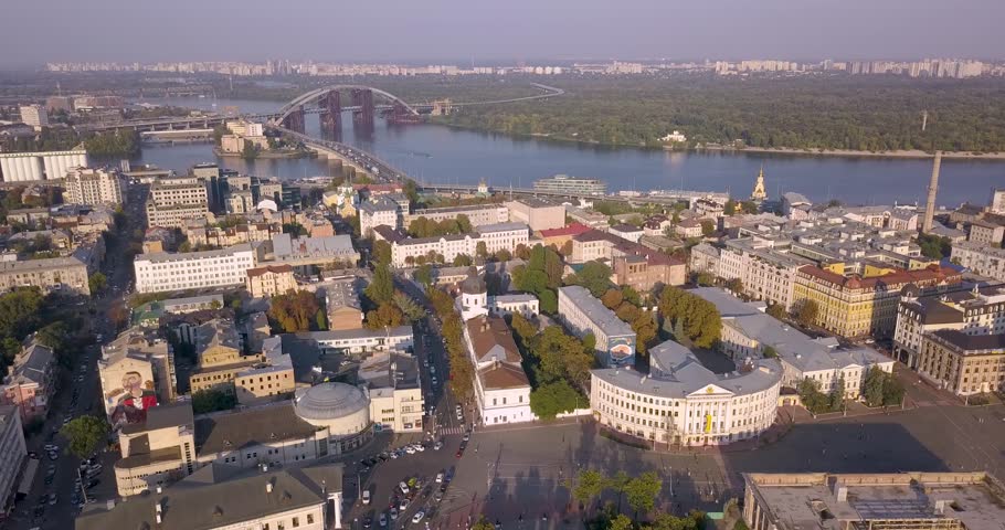 Drone footage of Kyiv